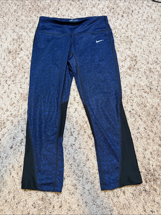 Nike Pants - Nike Blue & Black Dri-FIT Track Pants